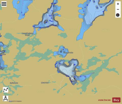 Glimmer depth contour Map - i-Boating App