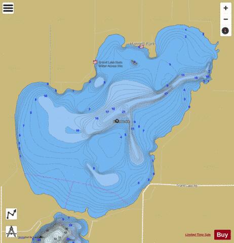 Grand depth contour Map - i-Boating App