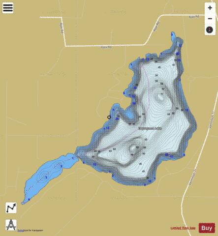 Esquagama depth contour Map - i-Boating App