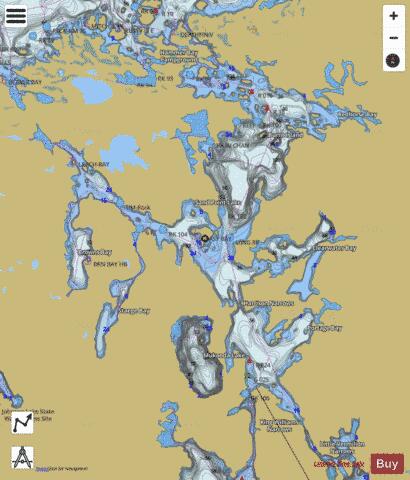 Sand Point depth contour Map - i-Boating App