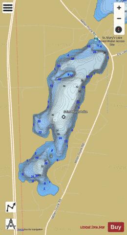 St. Mary's depth contour Map - i-Boating App