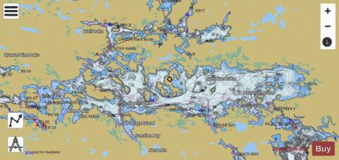 Namakan depth contour Map - i-Boating App