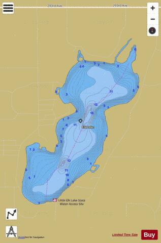 Elk depth contour Map - i-Boating App