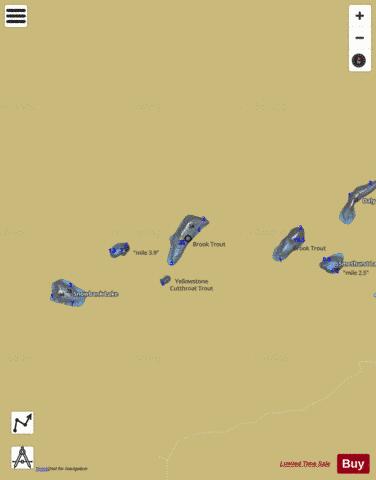 Crescent Lake (Hellroaring Lake #8) depth contour Map - i-Boating App