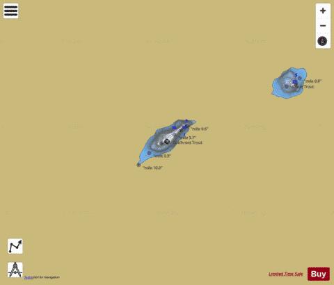 Second Rock Lake depth contour Map - i-Boating App