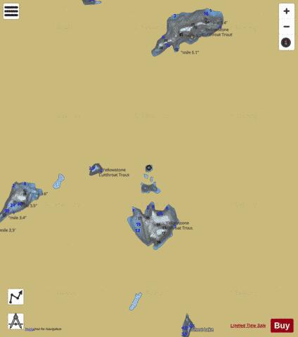 Pleiades Lakes depth contour Map - i-Boating App