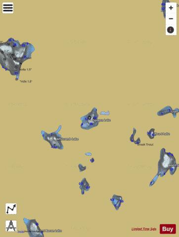 Spogen Lake (Little Falls Lake) depth contour Map - i-Boating App