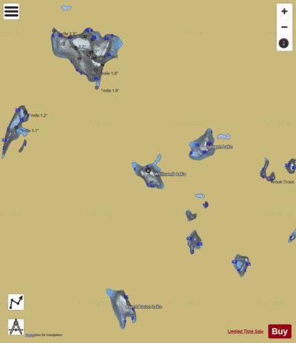 Whitcomb Lake depth contour Map - i-Boating App