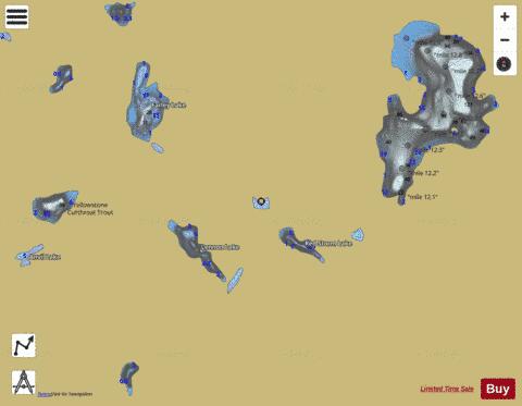 Unnamed Lake #166 depth contour Map - i-Boating App