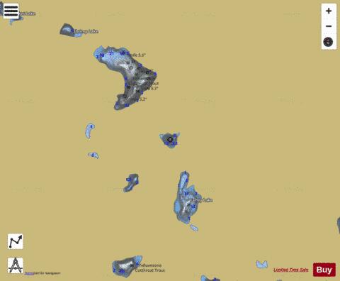 Unnamed Lake #140 depth contour Map - i-Boating App