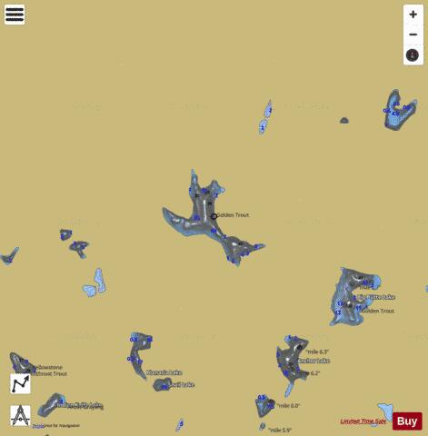 Desolation Lake depth contour Map - i-Boating App