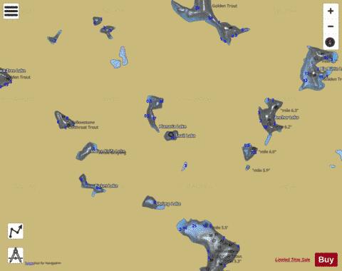 Snail Lake depth contour Map - i-Boating App