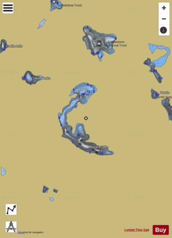 Mariane Lake depth contour Map - i-Boating App