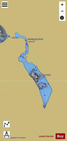Big Moose Lake depth contour Map - i-Boating App