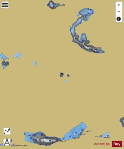 Unnamed Lake depth contour Map - i-Boating App