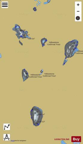 Leo Lake depth contour Map - i-Boating App