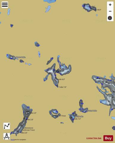 Fizzle Lake (Windy Lake/Dead Horse Lake) depth contour Map - i-Boating App