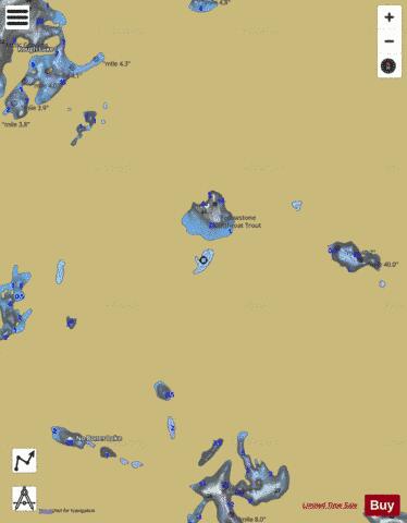 Unnamed Lake #89a depth contour Map - i-Boating App