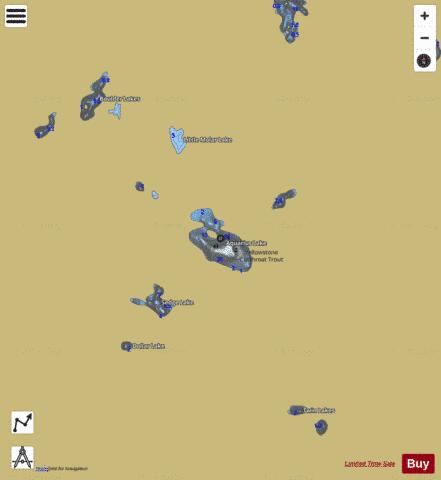 Aquarius Lake depth contour Map - i-Boating App