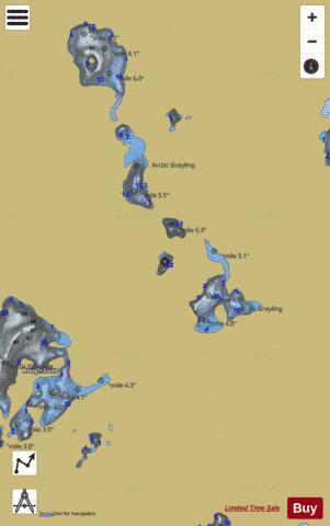 Sky Top Lakes depth contour Map - i-Boating App