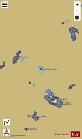 Little Molar Lake depth contour Map - i-Boating App