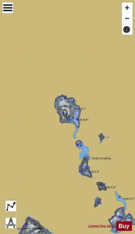 Sky Top Lakes depth contour Map - i-Boating App