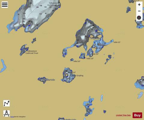 Rough Lake depth contour Map - i-Boating App