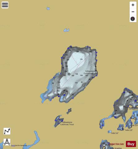 Aero Lake, Upper depth contour Map - i-Boating App