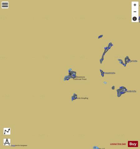 Cliff Lake depth contour Map - i-Boating App