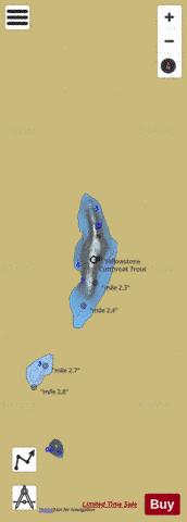 Jasper Lake (Tumble Lake) depth contour Map - i-Boating App