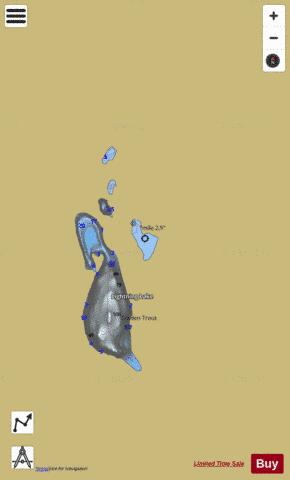 Little Lightning Lake depth contour Map - i-Boating App
