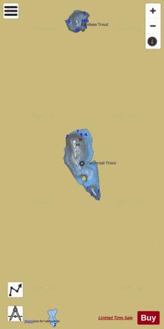 Wounded Man Lake depth contour Map - i-Boating App