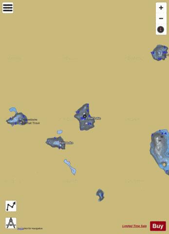 Owl Lake depth contour Map - i-Boating App