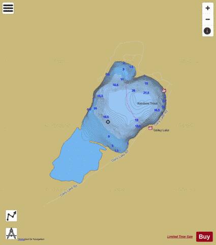 Dailey Lake depth contour Map - i-Boating App