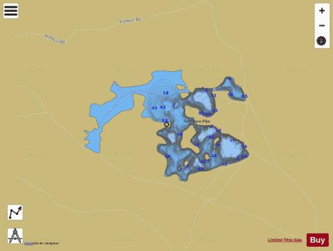 Split Rock Lake depth contour Map - i-Boating App