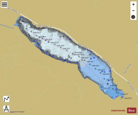 Nevada Reservoir depth contour Map - i-Boating App