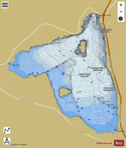 Clark Canyon Reservoir depth contour Map - i-Boating App