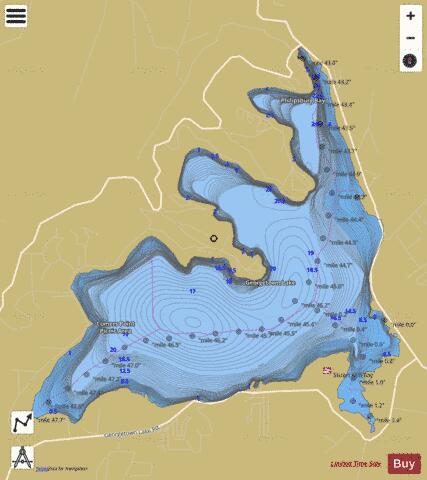Georgetown Lake depth contour Map - i-Boating App