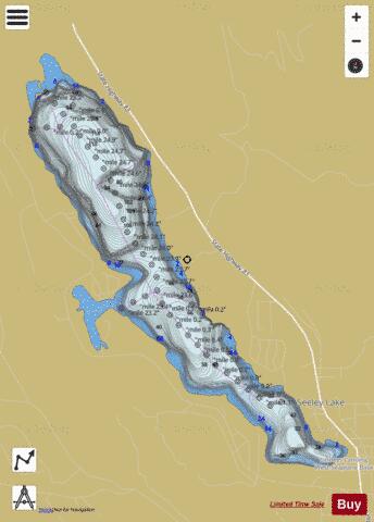 Seeley Lake depth contour Map - i-Boating App