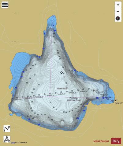 Placid Lake depth contour Map - i-Boating App