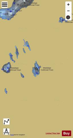 Necklace Lake, Upper depth contour Map - i-Boating App