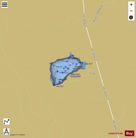 Rainy Lake depth contour Map - i-Boating App