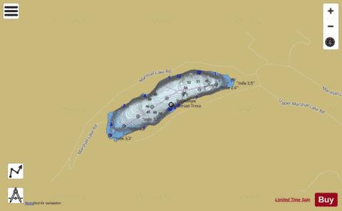 Lake Marshall depth contour Map - i-Boating App
