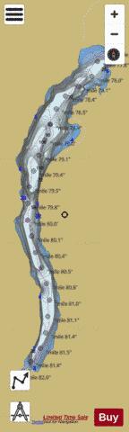 Lindbergh Lake depth contour Map - i-Boating App