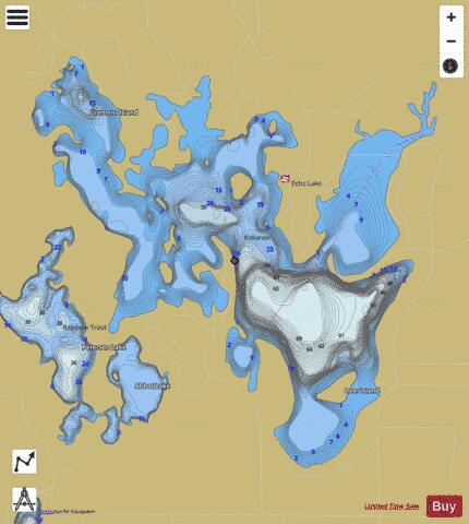 Echo Lake depth contour Map - i-Boating App
