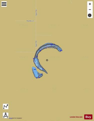 Half Moon Slough depth contour Map - i-Boating App