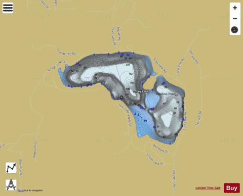 Foy Lake depth contour Map - i-Boating App