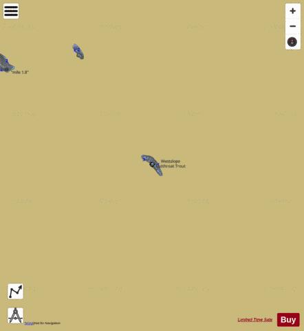 Upper Lagoni Lake depth contour Map - i-Boating App