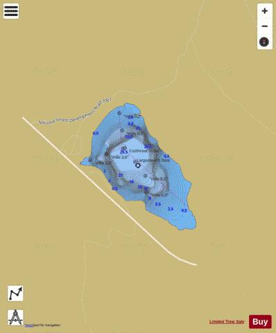 Murphy Lake depth contour Map - i-Boating App