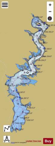 TongueCreekReservoir depth contour Map - i-Boating App